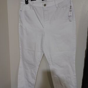 Talbots Women's Crisp White Ankle Jeans